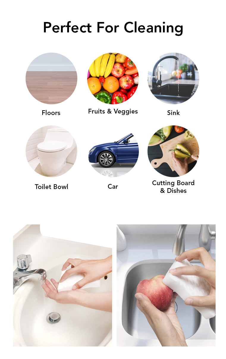 magic sponge, extra melamine foam cleaning sponge, fruits, restroom.